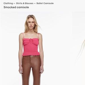 WILFRED BLACK SMOCKED CAMISOLE